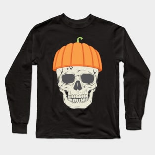 Skeleton Pumpkin Halloween Long Sleeve T-Shirt